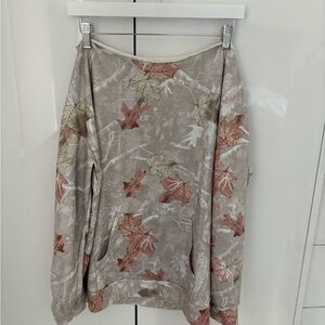 Women's Leaf-Print Offshoulder Sweated